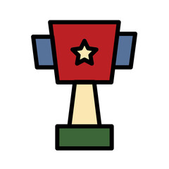 Bowl Marketing Star Filled Outline Icon