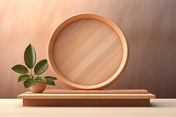 Wooden podium display product stand winner pedesta