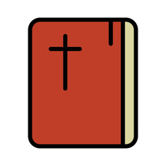 Obraz premium Bible Holy Justice Filled Outline Icon
