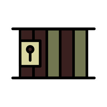 brown and green jail bars icon clip art preview