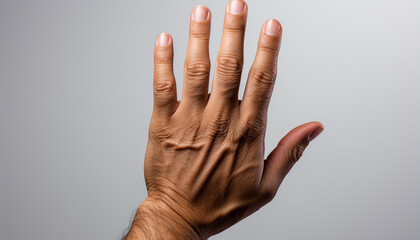 Thumb pointing up symbolizes success and healthy lifestyle generated by AI
