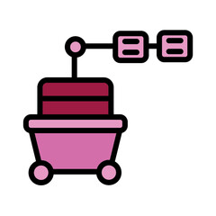 Analysis Data Network Filled Outline Icon