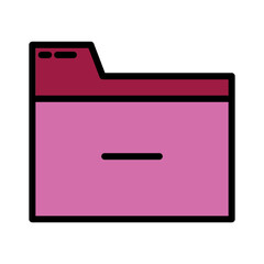 Data Delete File Filled Outline Icon