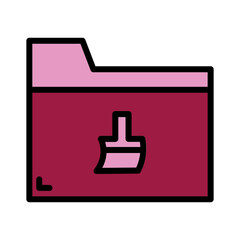 Data Delete File Filled Outline Icon