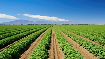 Fototapeta na wymiar crop potatoe farm