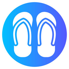 flip flops gradient icon
