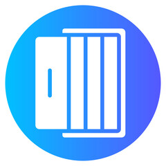vertical cabin gradient icon