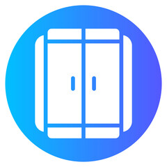 vertical cabin gradient icon