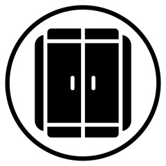 vertical cabin glyph icon