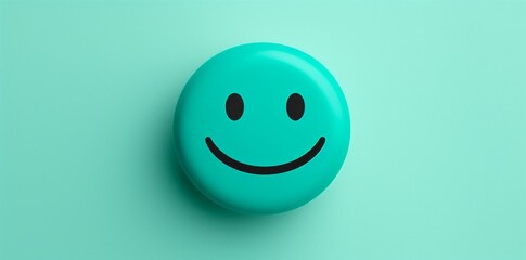 concept of customer satisfaction and good service with green smiley face.
