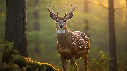 Rolgordijnen deer in the woods © MUHAMMADMUBASHIRALI