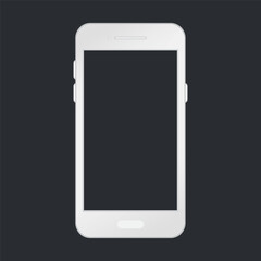 smartphone mockup black screen. mobile phone vector Isolated on White Background. device UI UX mockup. phone different angles views. Vector illustration