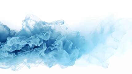 blue powder explosion background. blue explosion smoke splashes on white background. generative ai
