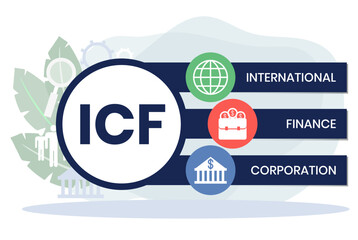 IFC - INTERNATIONAL FINANCE CORPORATION. acronym business concept. vector illustration concept with keywords and icons. lettering illustration with icons for web banner, flyer, landing page