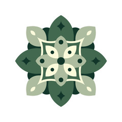 green mandala pattern 