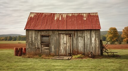 Obraz premium machinery farm storage shed