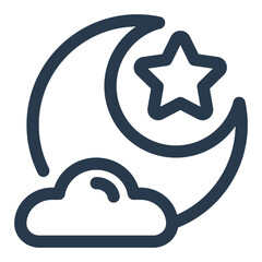 Vector Illustration of Symbolic Star and Crescent for Ramadan