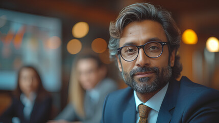CEO-CFO - business executive - close-up for hot - profile shot -stylish suit 