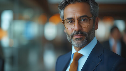 Fototapeta premium Indian CEO - Business Executive - Data analytics - infographics - accounting - finance - meeting - slideshow - leadership 