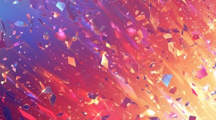 colorful glitter background with red gradient in the style of sparkle core