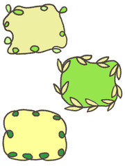 クレヨンで描いた手書き風フレーム