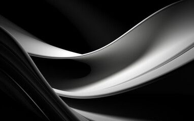 Fototapeta premium Black and White Elegance: Modern Abstract