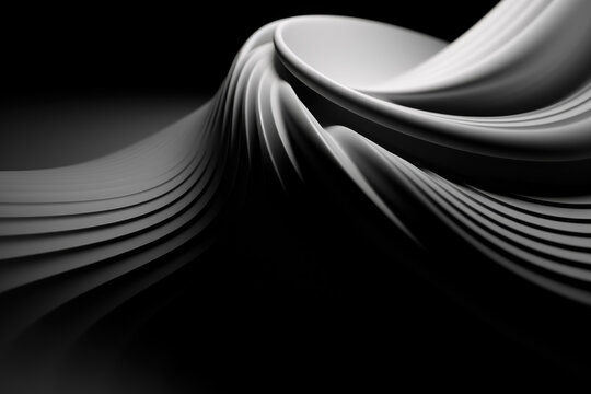 Fluid Dynamics: Elegant Black and White Art