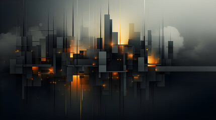 A striking desktop wallpaper featuring a minimalistic abstract architecture concept.