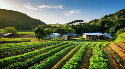 Fototapeta na wymiar organic sustainable farm