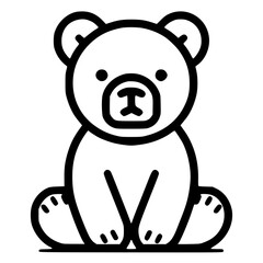 Obraz premium bear outline icon