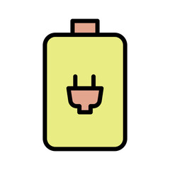 Obraz premium Battery Charge Energy Filled Outline Icon