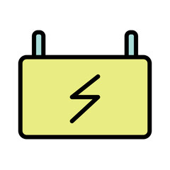 Charging Power Battery Filled Outline Icon