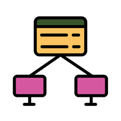 Fototapeta premium Admin Data Server Filled Outline Icon