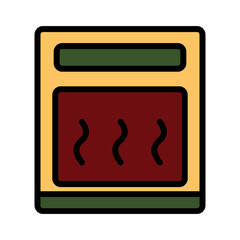 Appliance Kitchen Stove Filled Outline Icon