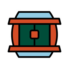 Barrel Festival Latino Filled Outline Icon