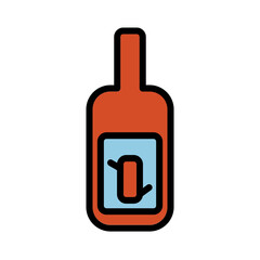 Bottle Cactus Citrus Filled Outline Icon