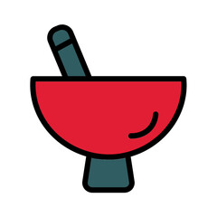 Obraz premium Bowl Meal Soap Filled Outline Icon