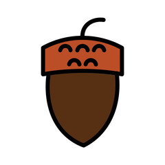 Acorn Nuts Peanut Filled Outline Icon