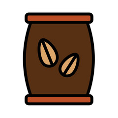Bag Organic Nuts Filled Outline Icon