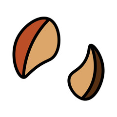 Almond Food Nut Filled Outline Icon
