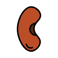 Nut Pea Bead Filled Outline Icon