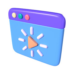Video Buffering 3D Illustration Icon