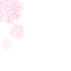 和風の抽象的なピンクの水彩の花の背景イラスト