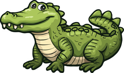 Alligator flat illustration
