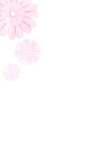 和風の抽象的なピンクの水彩の花の背景イラスト