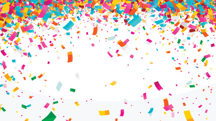 Confetti falling white background