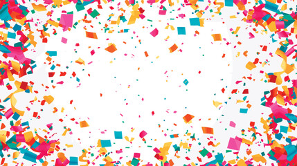 Confetti falling white background