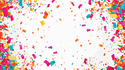Confetti falling white background