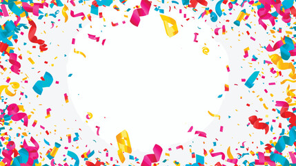 Confetti falling white background