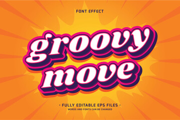 3d cartoon style editable font text effect